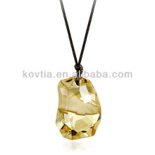 Hochwertiger großer Diamantanhänger-Luxuxgelber Kristallanhänger